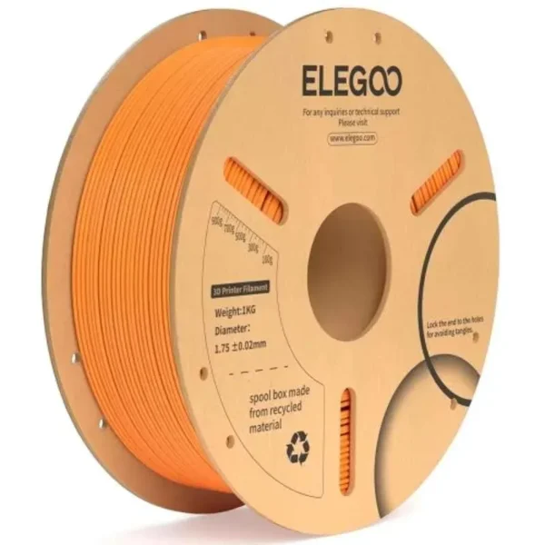 Elegoo Plus 1kg 1.75mm PLA Tangerine 3D Printer Filament