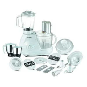 Bajaj 600W FX-11 Food Factory White Food Processor with 14 Attachments