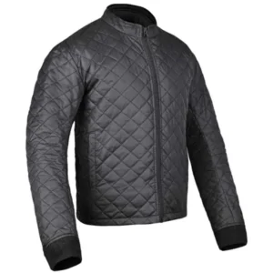 AllExtreme Black Winter Liner Full Sleeved Riding Jacket with Quilted Water Resistant & Windbreaker, Size: XL