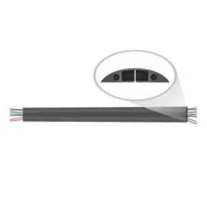 Noveau Safe-T-1ST XL4-1 Lane 1.5mm Virgin FG Rubber Black Cable Floor Protector, NVFPXL41LBK