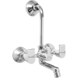 Prestige Waterfall Brass Chrome Finish Telephonic Wall Mixer with Bend