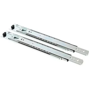Hettich 2 Pcs 24 inch Steel Zinc Finish Drawer Sliding Wardrobe Telescopic Channel Set, 9215442