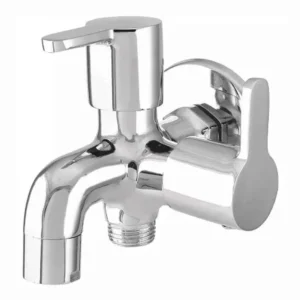 Fastgear Marc Stainless Steel Silver Chrome Finish 2 Way Bib Tap, FG1200