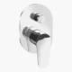 Kerovit Hydrus Silver Chrome Finish Single Lever 2 Inlet Concealed Bath & Shower Mixer Trims, KB411014