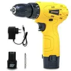 Tomahawk 12V Cordless Screwdriver Machine with Reversible Switch Multi-Torque Clutch, T7386