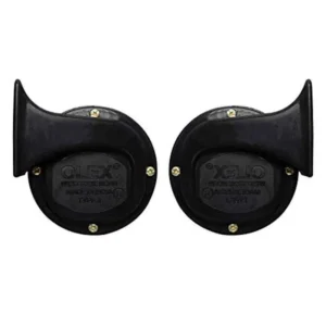 AllExtreme Shon Windtone Horn Bike & Car Horns Super Loud Sound Air Siren (12V, Black & gold), (Pack of 2)