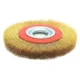 Jon Bhandari 6 inch Golden Steel Wire Wheel Brush with Adapter Rings for Grinding & Clean Polishing, B-025_W/Varia