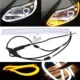 Kozdiko 2 Pcs 24 inch Yellow & White Car Headlight LED Flexible DRL Silica Gel Tube Strip Light Set for Mercedes Benz A-Class