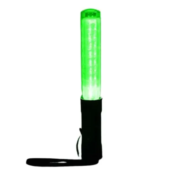 Crewbolt Red & Green Road Safety Emergency Sign Waterproof Flashing LED Traffic Baton Light