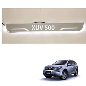 Kozdiko 4 Pcs Acrylic Blue Light Foot Step LED Sill Scuff Plate Set for XUV 500