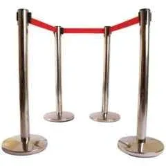 Ladwa 4 Pcs Stainless Steel 202 Q Manager Set with 2m Red Belt, LSI-QM-RED-P4