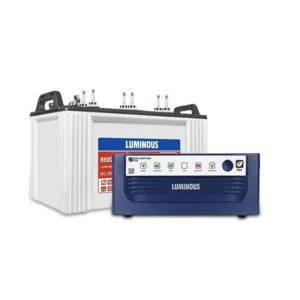 Luminous Eco Watt Neo 700 600VA Square Wave Inverter & RC 16000 135Ah Red Charge Short Tubular Battery Combo