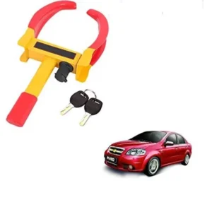 Kozdiko Steel Yellow & Red Anti-Theft Heavy Duty Car Wheel Tyre Lock Clamp for Chevrolet Captiva