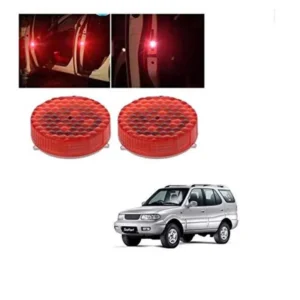 Kozdiko 4 Pcs Waterproof Wireless Car Door Red Warning Light Indicator Set with 5 LED & Free Batteries for Tata Safari Dicor