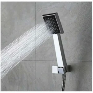 Prestige Brass Chrome Finish Square Hand Shower with 1.5m Shower Tube, PRST3507