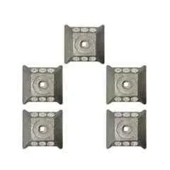 Ladwa 10x10cm Rugged Aluminium Body Safety Road Studs with High Visibility White Diamond Reflector (Pack of 5)