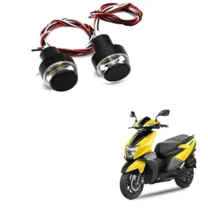 Kozdiko 2 Pcs Dual Colour Motorcycle LED Indicator Turn Signal Handle Bar Light Set for TVS NTORQ 125