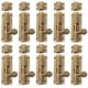 Atom 8 inch Brass Antique Finish Aluminium Tower Bolt, TB001 (Pack of 10)