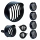 Miwings Complete Metal Bullet Headlight, Taillight, Indicators Grills Set For Royal Enfield Bullet Classic 350 & 500 Cc (Set Of 8, Black With Cap)
