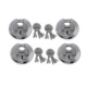 Onmax Steel Shutter Lock with 3 Pcs Keys, SRSL65 (Pack of 4)