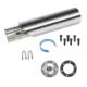 AllExtreme EXEMSL6 51mm Silver Inlet Universal Exhaust Muffler Silencer
