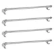 Aligarian 24 inch Stainless Steel Polished Finish Wall Mounted Round Open Base Towel Rod (Pack of 4)