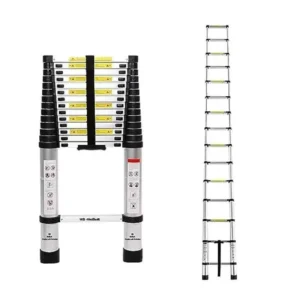 Welbuilt 150kg 15 Step Stainless Steel Multipurpose & Portable Telescopic Ladder with 4.4m Extended Height