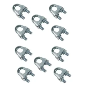 CBPRO 12-13mm DIN-741 Type Galvanized Steel Wire Rope Clamps (Pack of 10)