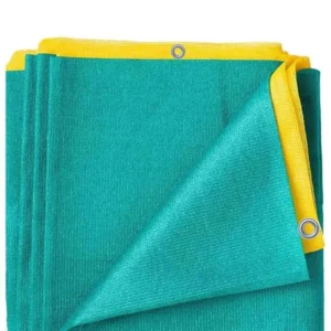 Singhal HDPE Green & Yellow Stabilized Agro House Shade Net with Attached Eyelets, Size: 3x50 m