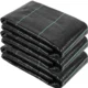 Singhal Premium 4x25m 110 GSM Polypropylene Black Sheet Mat for Garden Weed Control Barrier