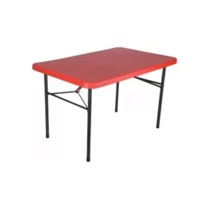 SUPREME Swiss Plastic Rectangle Folding Table Red